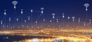 Office setup with Starlink satellite equipment and Yealink communication devices in Dubai